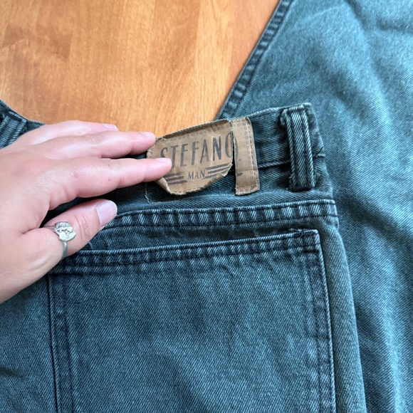 Stefano Green Denim Jeans 36X34 Straight Leg - Picture 11 of 14